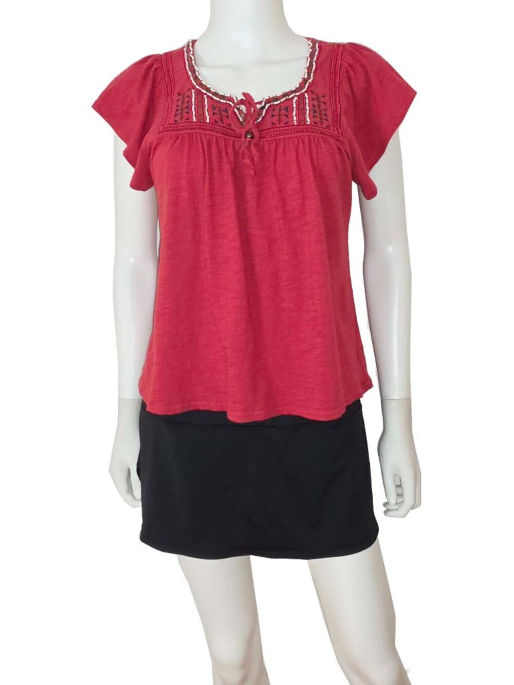 Multi Beaded Cotton Top